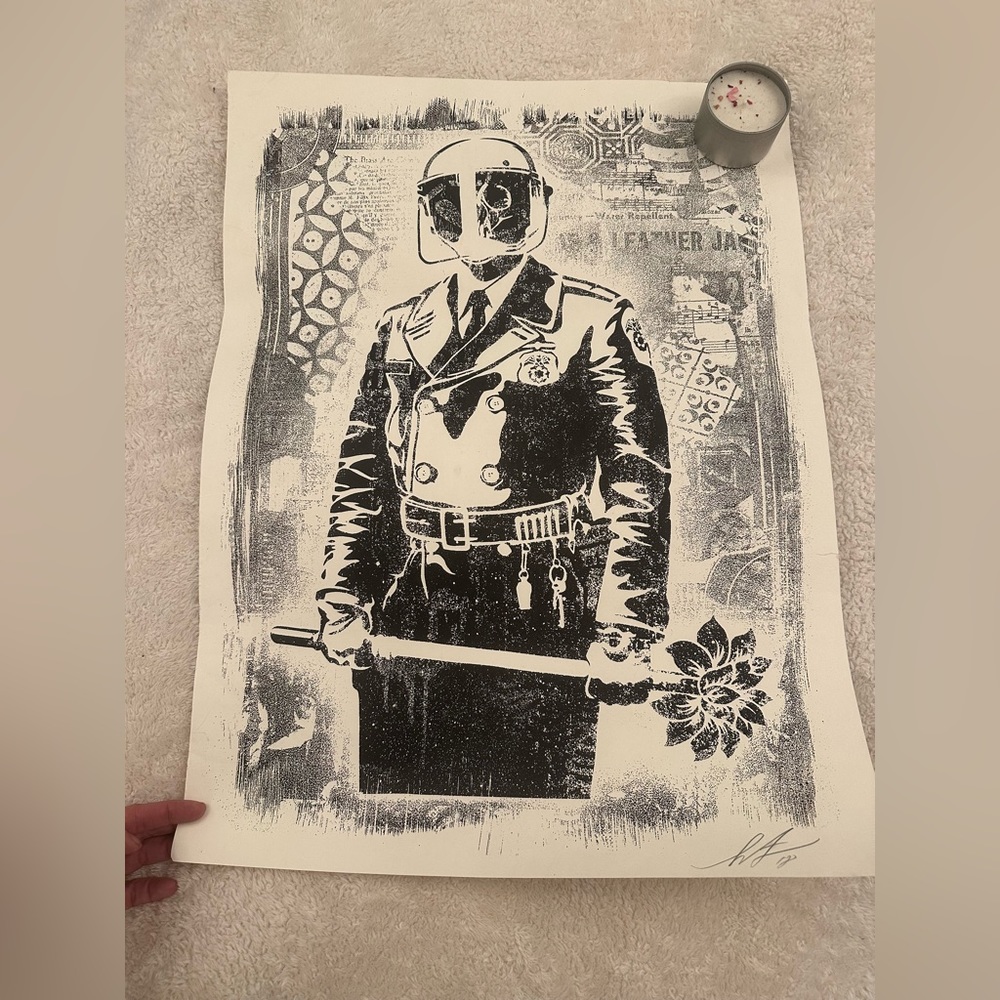 Signed Shepard Fairey print